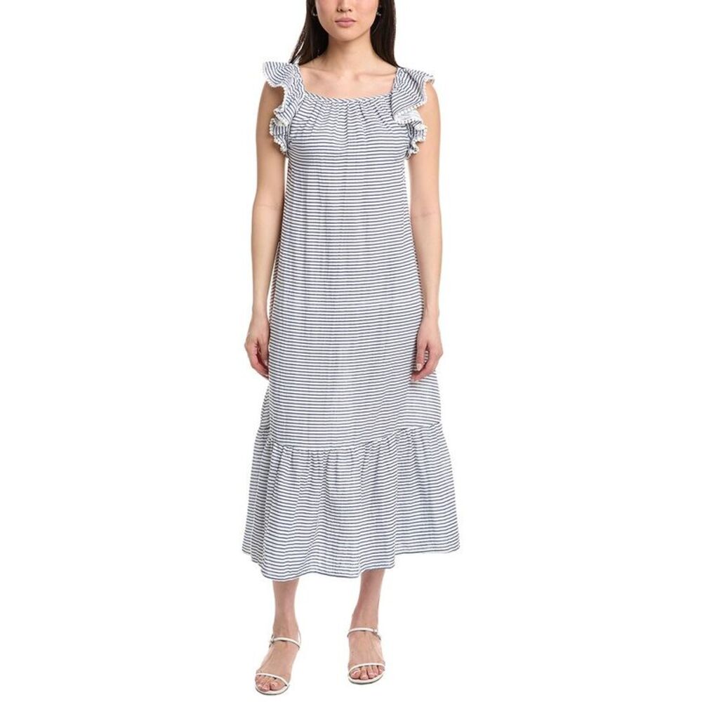 Mer St. Barth Womens  Eva Ruffle Sundress, Blue